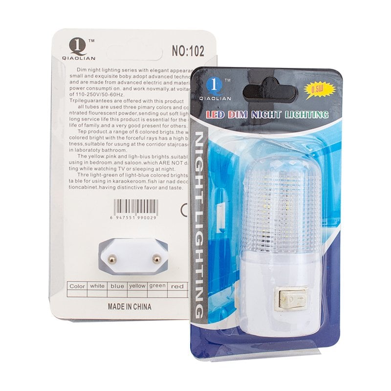 Ledli Anahtarlı Gece Lambası 0.5W