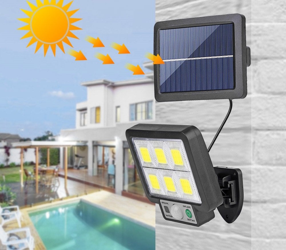 JX-F72 Solar Panelli Hareket Sensörlü Duvar Lambası İçerik