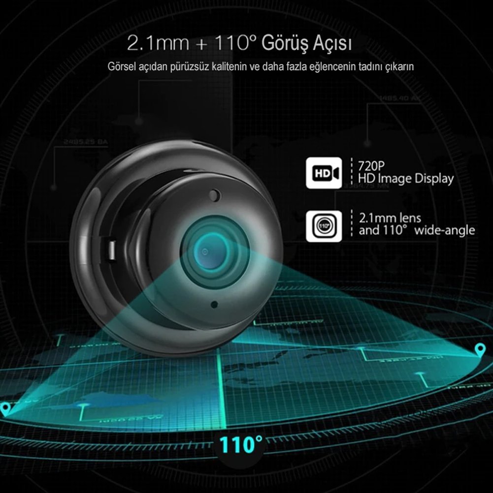 PM-4792 V380 Gece Görüşlü Mikrofonlu 1080P Wifi IP Kamera